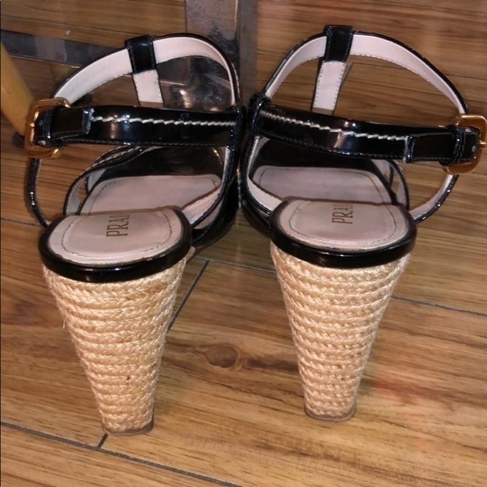 Prada Womens Jute Wedge Heel Shoes Size 39… - Picture 9 of 9